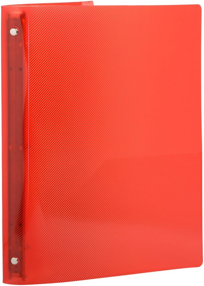 JAM PAPER Plastic 0.75 inch Binder - Clear 3 Ring Binder - Sold Individually