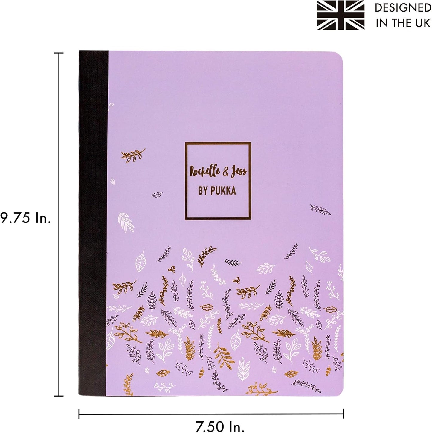 Pukka Pad, Composition Notebooks - 3 Pack of Journals Featuring 140 Pages of College Ruled 80GSM Paper with Sturdy Cover Stock - 9.75 x 7.5in - Bloom
