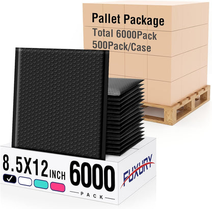 Fuxury Bubble Mailers 10.5x16 Inch 40 Pack Self Seal Padded Envelopes Waterproof Mailing Envelopes Bubble Padded Cushioning Padded Mailers Bubble Bags for Packaging Small Business Large #5 Black