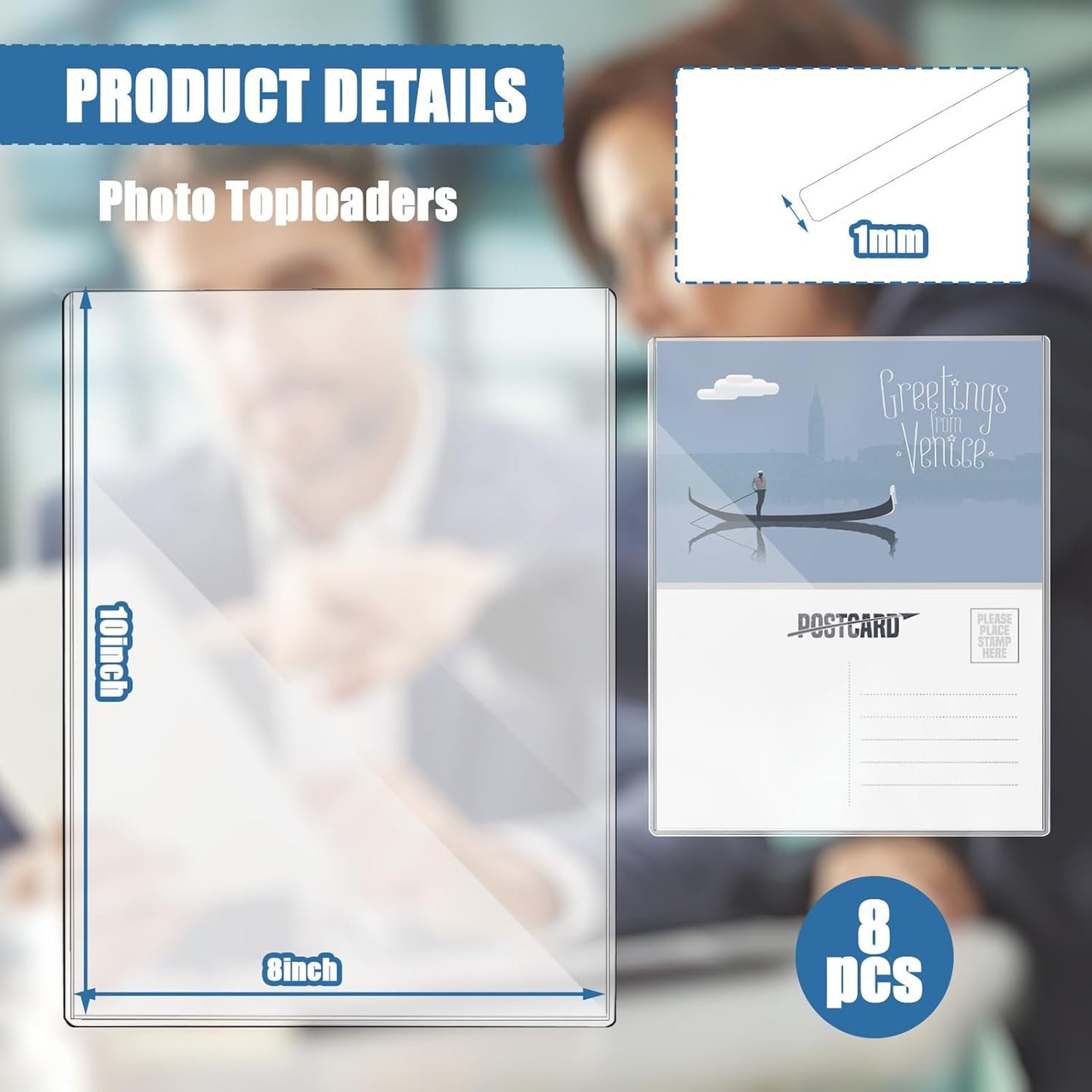 8 1/2" x 11" Rigid Print Protectors Clear Sheet Protectors Hard Plastic Paper Page Magazine Protectors for Collectors Rigid Top Loaders Document Holder Birth Certificate Protector (8)