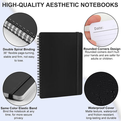Utron 3 PCS Small Spiral Notebook 5x7, Notebooks for Note Taking, Morandi Spiral Journal Notebook, Work Notebook Small Notebooks 5x7 with Strap, Cute Notebooks for Women 70 Sheets/Note Books