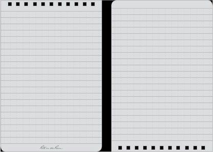 Rite in the Rain Weatherproof Top Spiral Notebook, 3" x 5", Black Cover, Universal Pattern, 3 Pack (No. 735-3X)