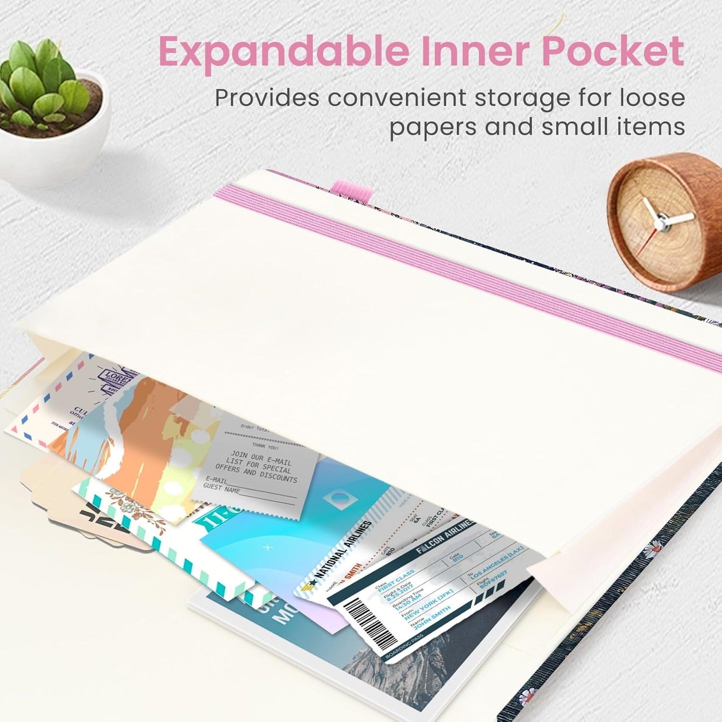 Taja Pretty Lined Journal for Women, Aesthetic Cute Hardcover Leather Journal for Writing, A5 College Ruled Notebook for Work & Note Taking, Perfect for Office School Home, 160 Pages, Meadow Flowers