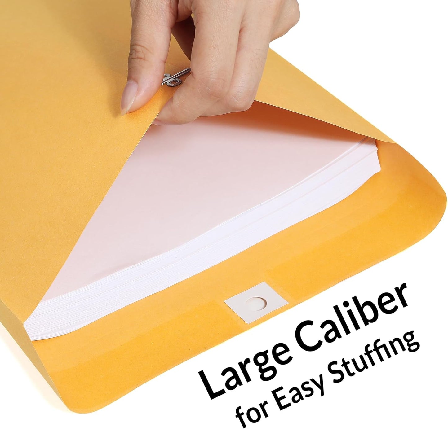 SUNEE Envelops, 9"x12" Brown Kraft Envelopes with Clasp Closure, 28-lb Paper Mailing Envelopes, 100 Count, Great for Filing, Storing or Mailing Documents