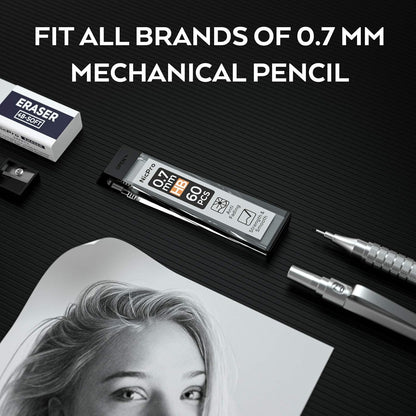 Nicpro 600 PCS Lead Refills 0.5mm HB #2 Break Resistant Mechanical Pencil Refills 0.5 mm, 60 Pack Per Tube, 10 Tubes