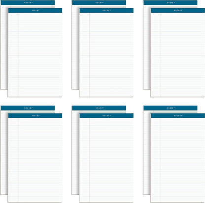 TOPS Docket Writing Pads, 8-1/2" x 14", Legal Rule, White Paper, 50 Sheets, 12 Pack (63590)