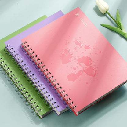 EMSHOI A5 Spiral Notebook College Ruled Lined Journal, Small 5.7" X 8.22", 300 Pages/150 Sheets, 100gsm Thick Paper, Waterproof Hardcover, for Office School Women Men Work Writing Notes, Blue