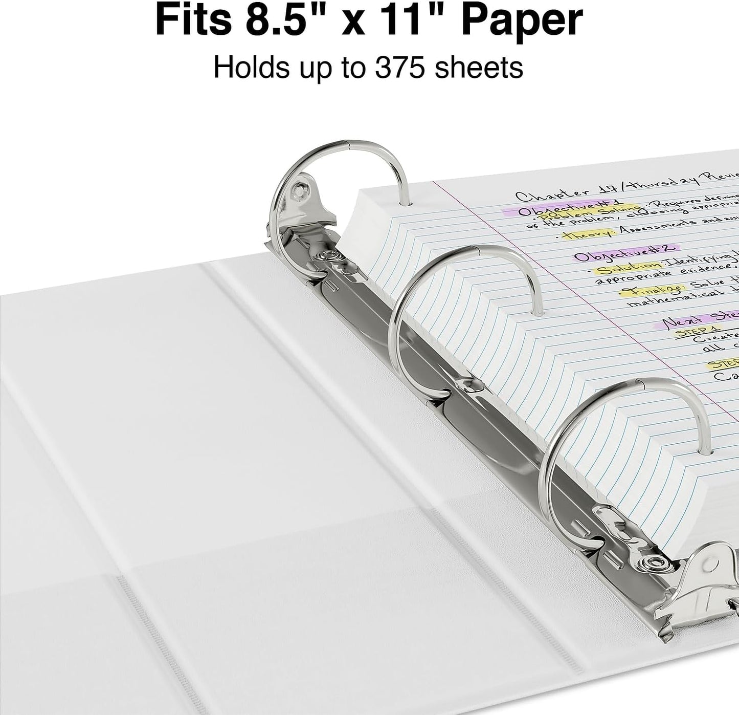 Staples Economy 1-Inch Round Ring Binder, Holds Up to 175 Sheets Each, 12-Pack, White, Lightweight Binders for School & Office