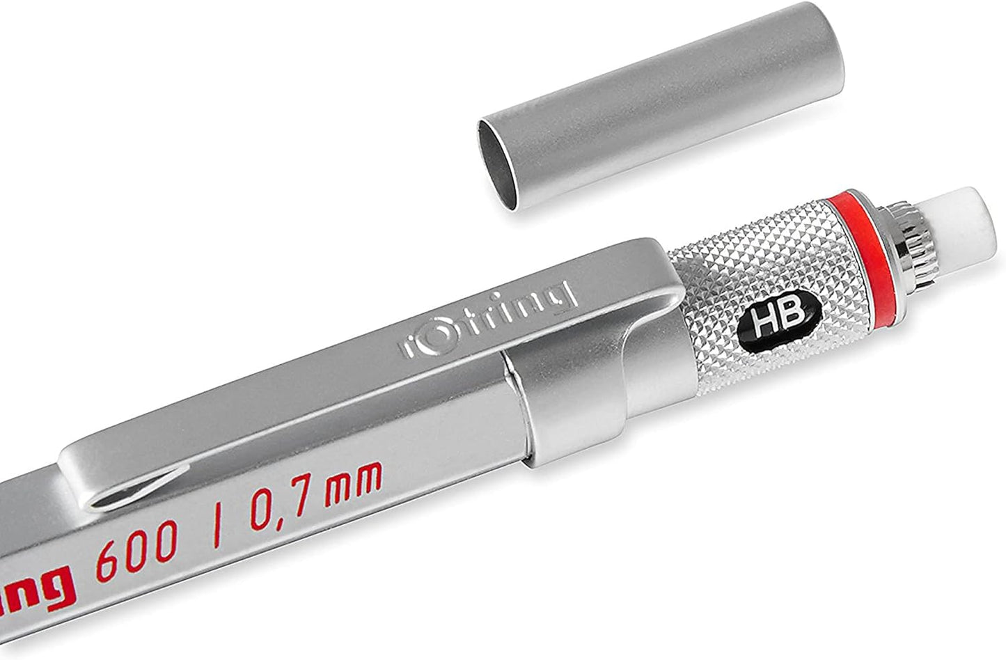 rOtring 600 Mechanical Pencil, 0.7 mm Lead, Silver Metal Barrel - For Technical Writing, Drawing, Sketching