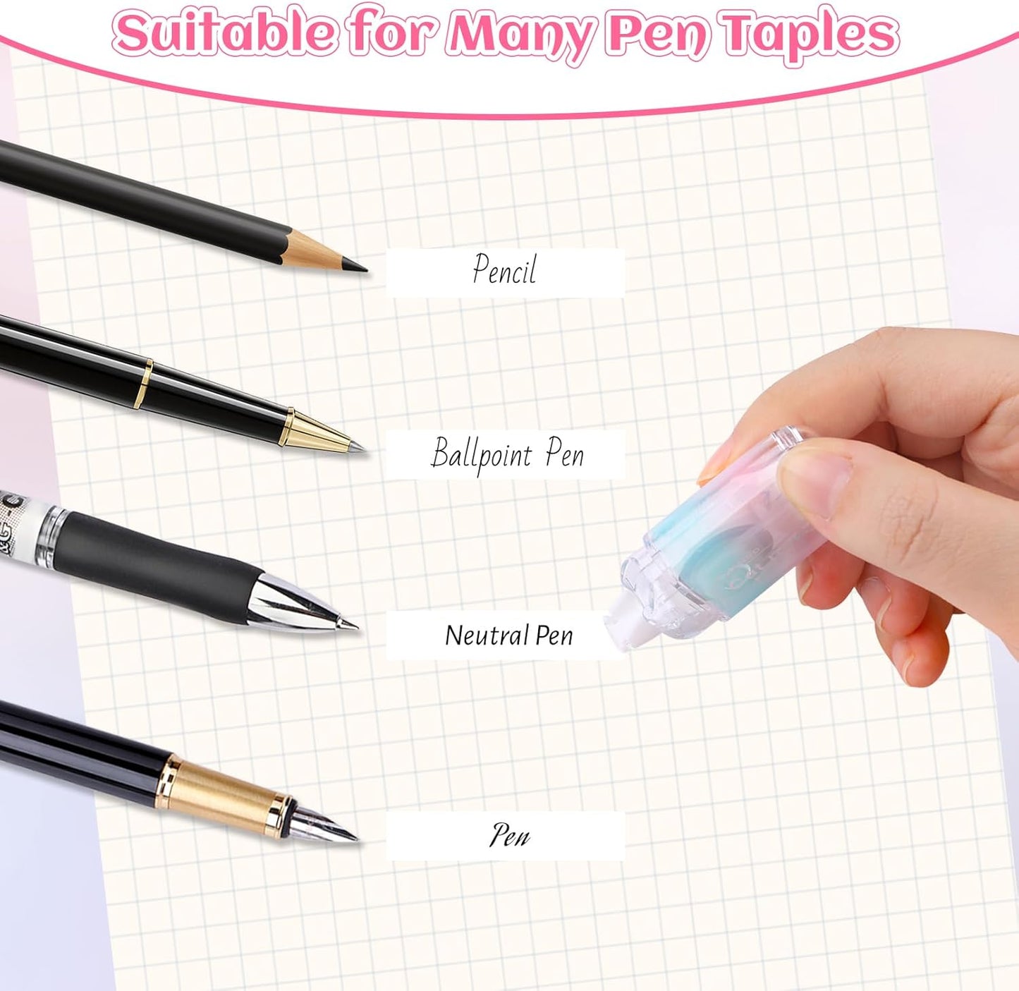 3 Pack White Out Correction Tape, Cute Mini Correction Tape, Kawaii Cat Paw White Out Tape for Cat Lovers Students and School Office Supplies