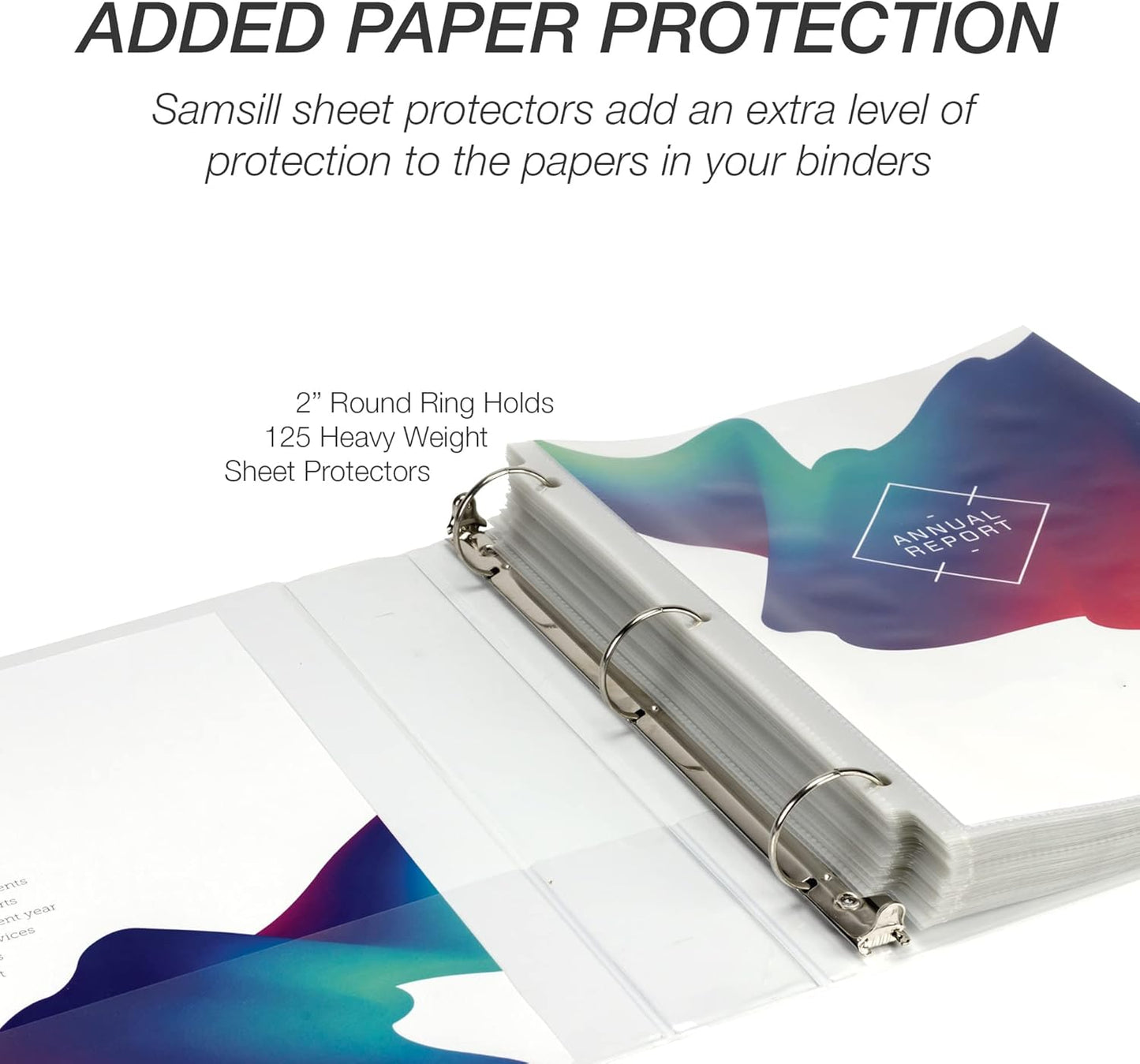 Samsill 1.5 Inch 3 Ring Binders, Economy Round Ring, Clear View Cover, 325 Sheet Capacity - for School, Home, Office - White, 4 Pack