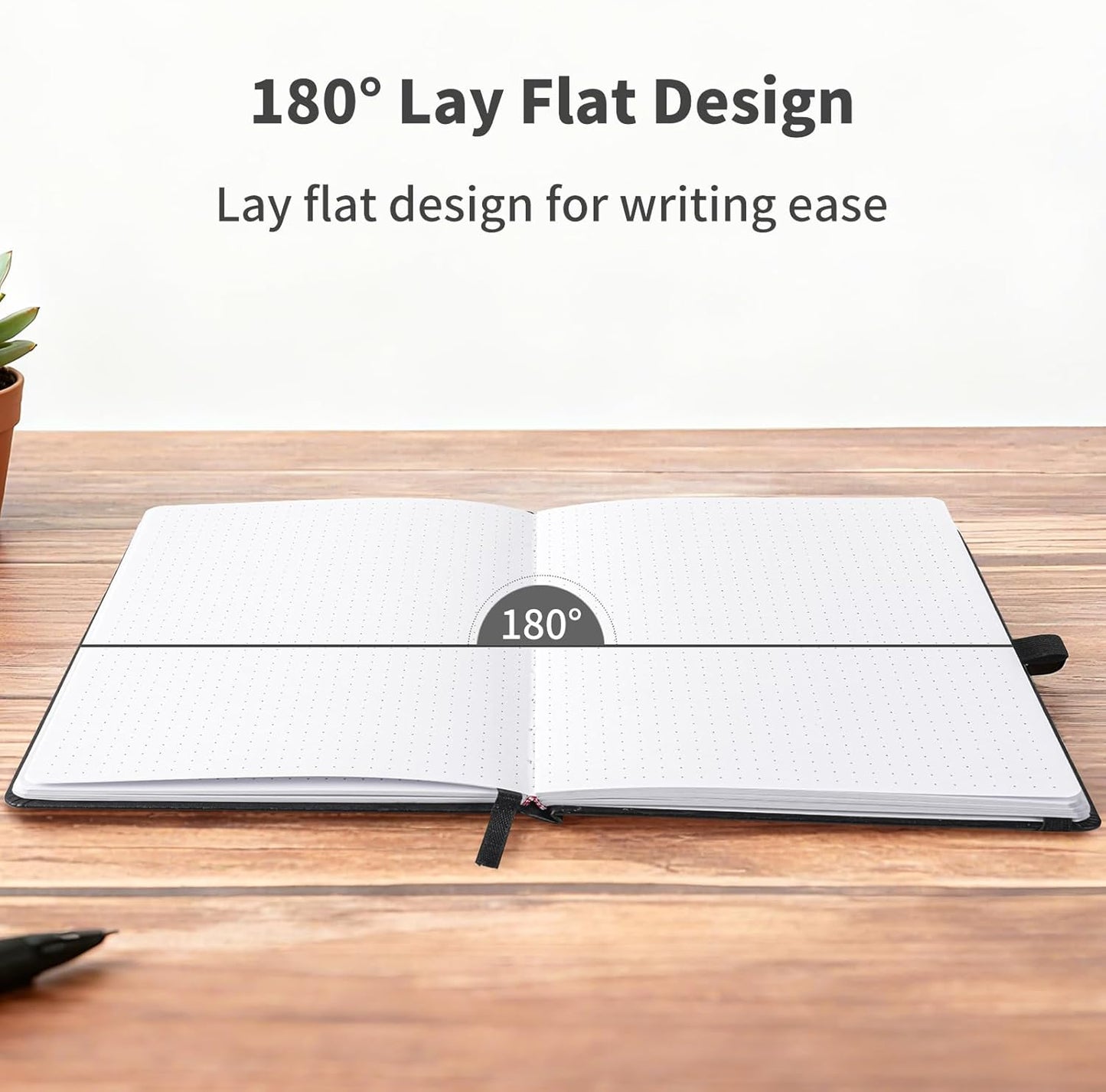 Heture Hardcover Notebooks, A5 Lined Journals Notebook for Writing 160 Pages, 8.2 x 5.5 inch, Classic Ruled Notebooks for College/Work/Travel (Lined-3 Pack, Black)