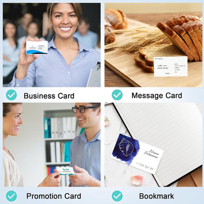 Thick Business Cards 200 Printable Business Card, 3.5" x 2" Business Card Paper Compatible with Laser & Inkjet Printer, Double-sided Printing, Heavyweight, Matte White Paper, (10 Cards/Sheet)