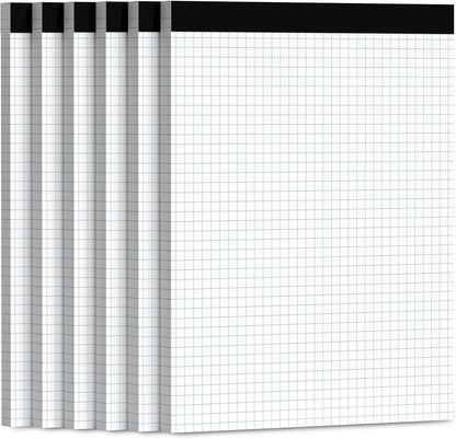 Graph Paper Pads 8.5 x 11, 4x4 Quad Ruled, 3 Pack Grid Paper Pad 8.5 x 11, 30 Sheets Perforated Blueprint Quadrille Letter Size Graphing Notebook for Drafting, Drawing, Engineering