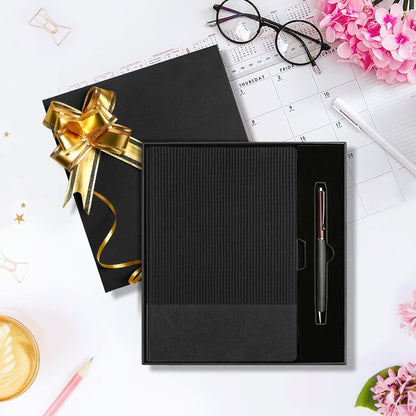 Lined Journal Notebook for Work College Ruled Note Book 5.79"x8.27"A5 PU Leather Daily Journaling 216 Pages for Women Men Writing Home School Supplies Business (Dark Green)