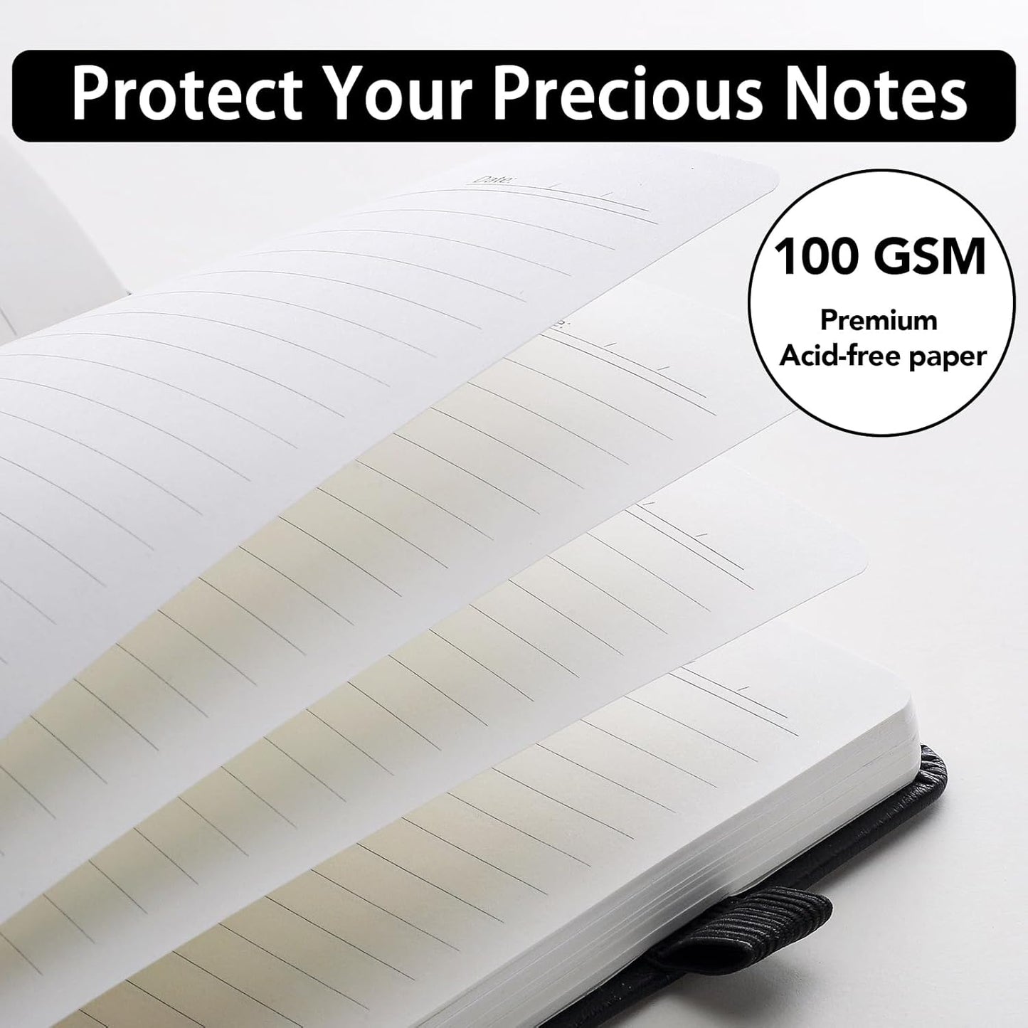 Thboxes 80 Sheets Lined Journal Notebook, 5.7" X 8.3" Hardcover Executive Notebook for Student Worker Women Men, Notepads Journals for Writing Travel & Organization, Nurses Week Gifts, Pink