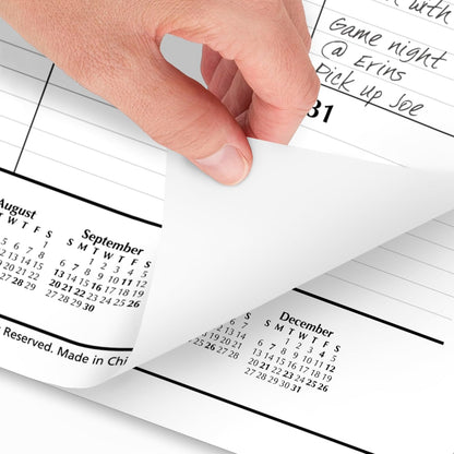 AT-A-GLANCE 2026 Desk Calendar, Desk Pad, Monthly, 21-3/4" x 17", Large, Ruled Blocks, 3 Pack (AZSK240026), White