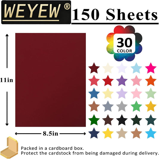 Wine Red Cardstock 8.5 x 11 Thick Paper, 40 Sheets 65 LB/180 GSM, Cardstock Printer Paper for Invitations, Menus, Wedding, DIY Cards, Kids School Supplies