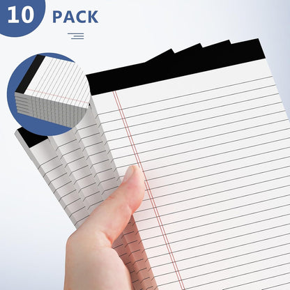 Nichela 5" x 8" Note Pads 12 Pack of Legal Pads 30 Sheets Notepad College Ruled Small Writing Pads Perforated Pages Paper Pads 80GSM Heavyweight Paper Note Pads for Home, Office, or School