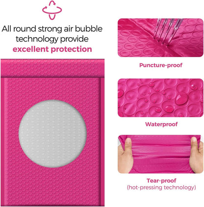 Fuxury Bubble Mailers 10.5x16 Inch 40 Pack Self Seal Padded Envelopes Waterproof Mailing Envelopes Bubble Padded Cushioning Padded Mailers Bubble Bags for Packaging Small Business Large #5 Black