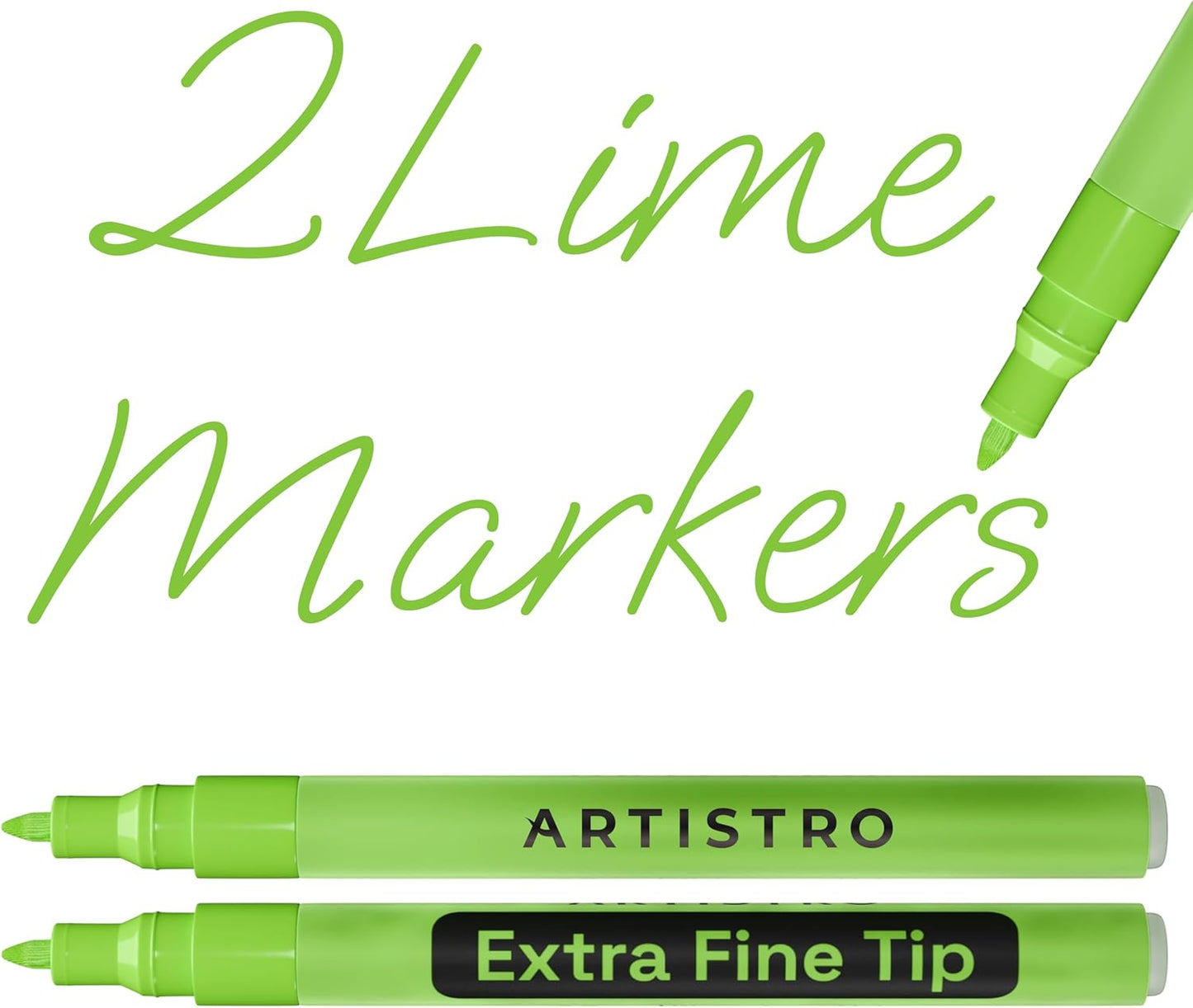 ARTISTRO 2 Gold Acrylic Paint Markers - 0.7mm Extra Fine-Tip Metallic Paint Pens - Perfect for Crafting, Art Projects, & More