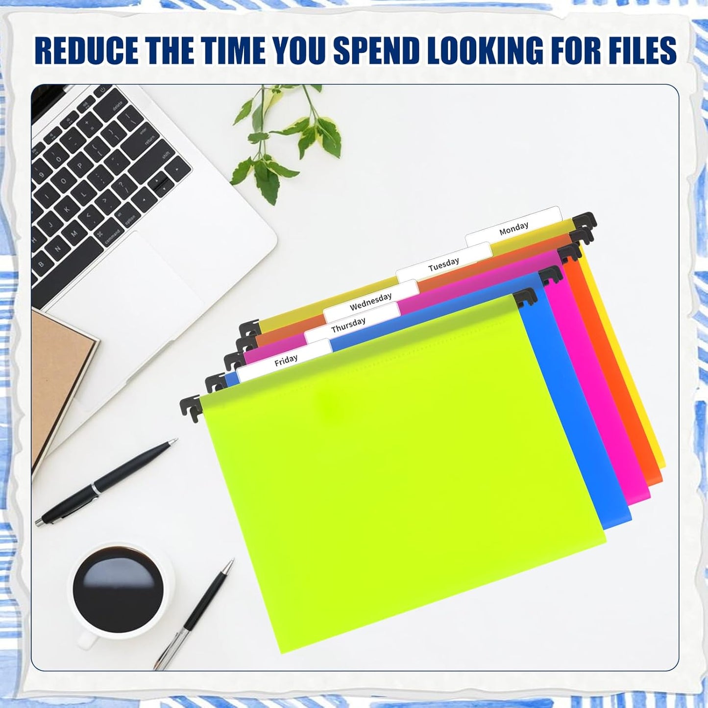 100Pcs 3 1/2 Inch Hanging File Folder Tabs Plastic Tabs for Hanging File Folders and Inserts Clear File Folder Tabs Insertable Plastic Tabs for Back to School Organizer Office Room