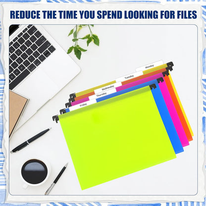 100Pcs 3 1/2 Inch Hanging File Folder Tabs Plastic Tabs for Hanging File Folders and Inserts Clear File Folder Tabs Insertable Plastic Tabs for Back to School Organizer Office Room