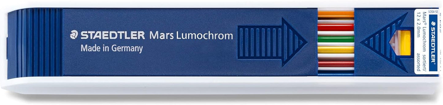 Staedtler Mars Lumochrom 204 - Case of 12 Drawing Leads 2 mm Assorted