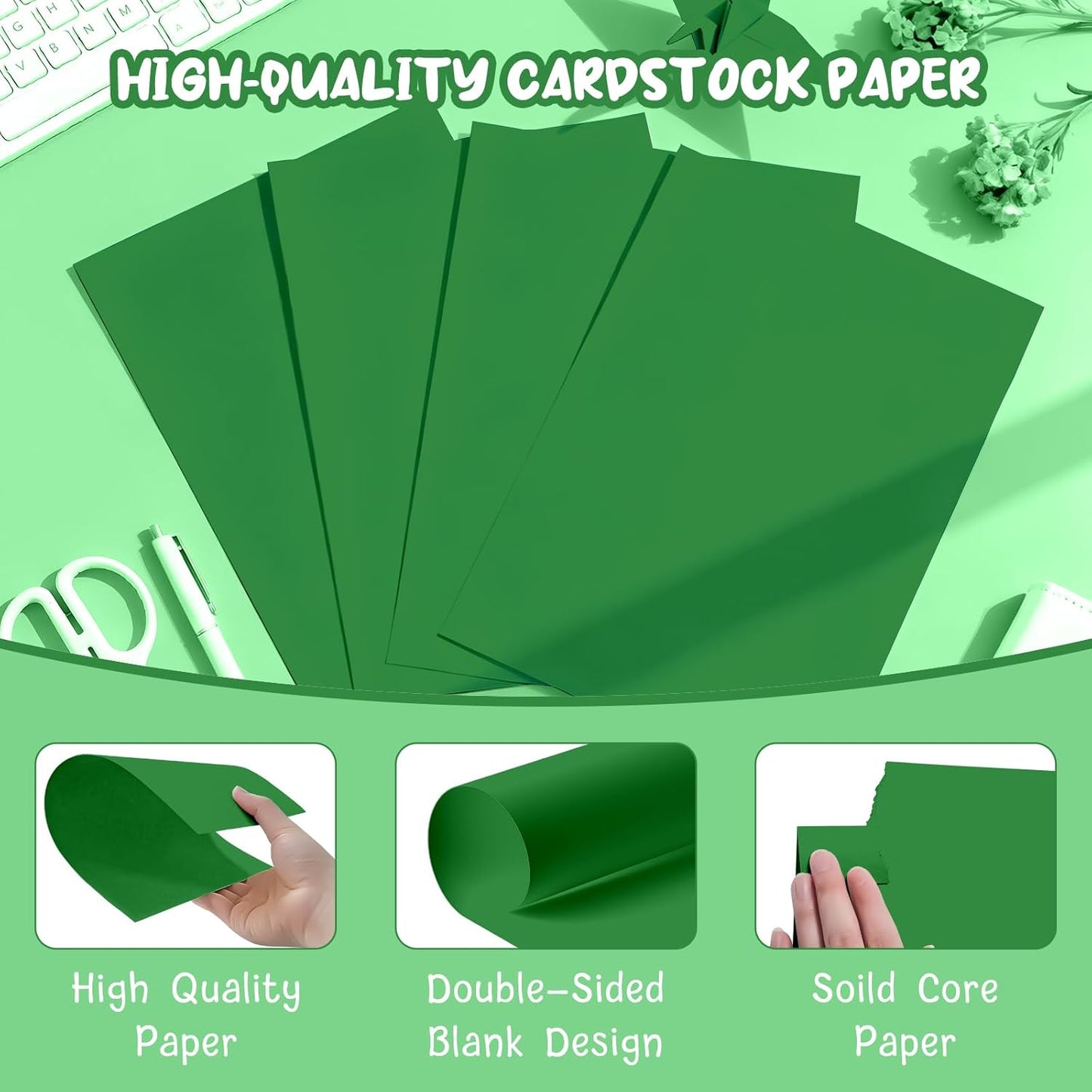 40 Sheets Cream Cardstock Paper 8.5 x 11, Ivory Cardstock Printer Paper 8.5x11, Off White Card Stock Paper 8.5 x 11, 200 GSM Construction Paper for DIY Cards, Greeting Cards, Wedding Invitations