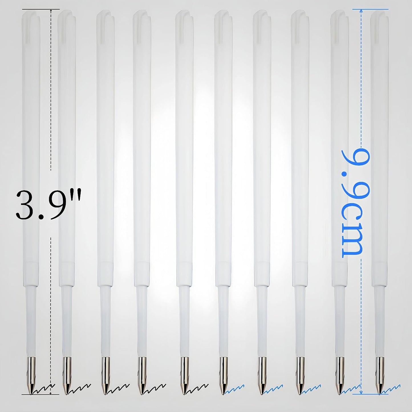 64pcs Pen Refills (Blue & Black) Retractable Ballpoint Pens Cartridges Replacement, 1.0mm Medium Tip Compatible with Multiple Pen Models (40pcs Black 24pcs Blue)
