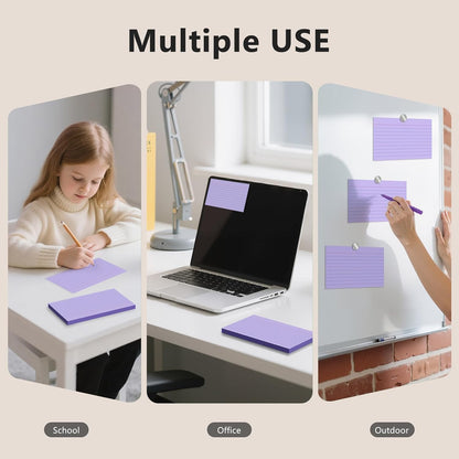 600 Count Index Cards 3 x 5 Inch Green Lined Flash Cards Ideal for Studying and To-do-List, Portable Note Cards Taking for Students and Teachers, Flash Card Styled for Home, Office or School Use