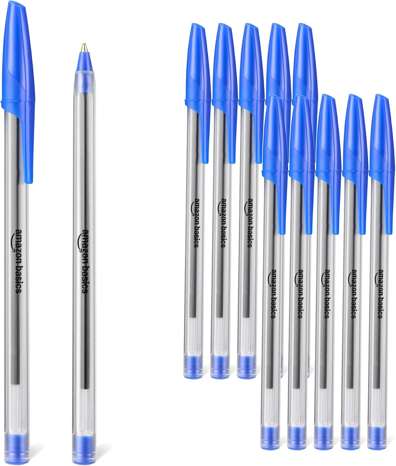Amazon Basics Ballpoint Pens, Medium Point 1.0mm, Blue Ink, 144-Pack