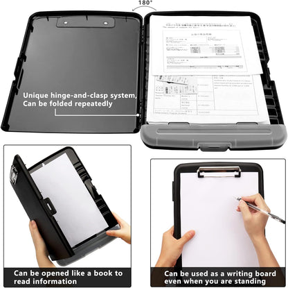 SFLHHDM Purple Clipboard, Clip Boards 8.5x11, Teacher Clipboards with Storage, Plastic Clipboard with Pen Holder, Clipboards Storage for Women Teachers Work, School & Office Supplies