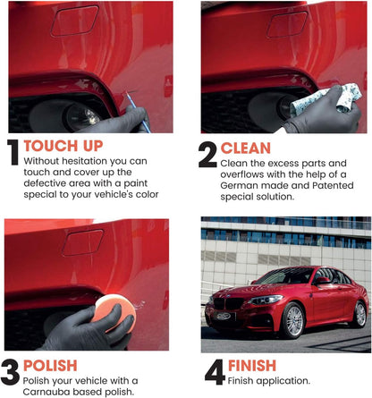 Color N Drive Touch Up Paint - Compatible with BMW Fluid Black (668) - Scratch and Chip Repair Kit - Plus Pack - Colors A