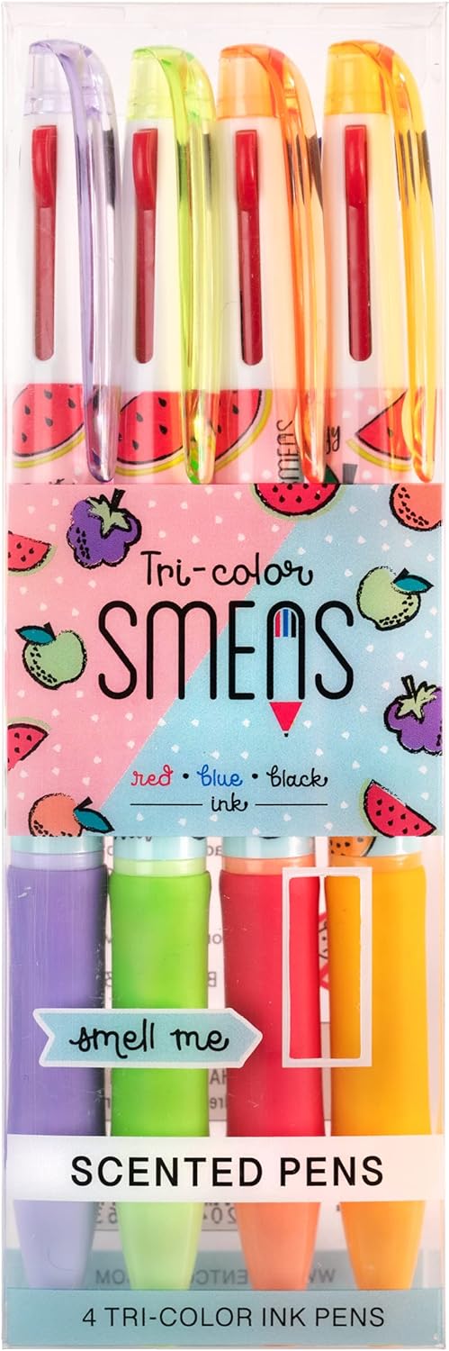 Glitter Gel Smens - Patented Gourmet Scented Colored Glitter Gel Ink Pens, Medium Point, 8 Count - Fun, Cute, Cool, Smelly Pens for Kids