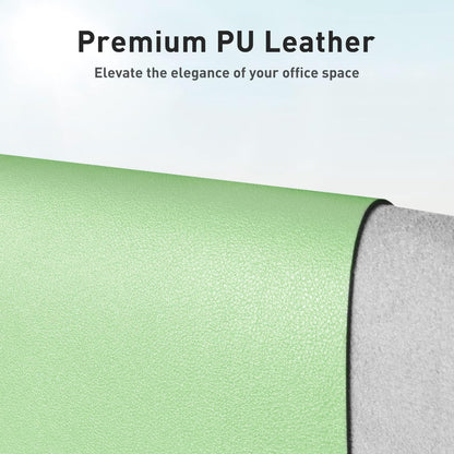 Aothia Leather Desk Pad Protector, Mouse Pad, Office Desk Mat, Non-Slip PU Leather Desk Blotter, Laptop Desk Pad, Waterproof Desk Writing Pad for Office and Home (Black,36" x 17") - Colors B