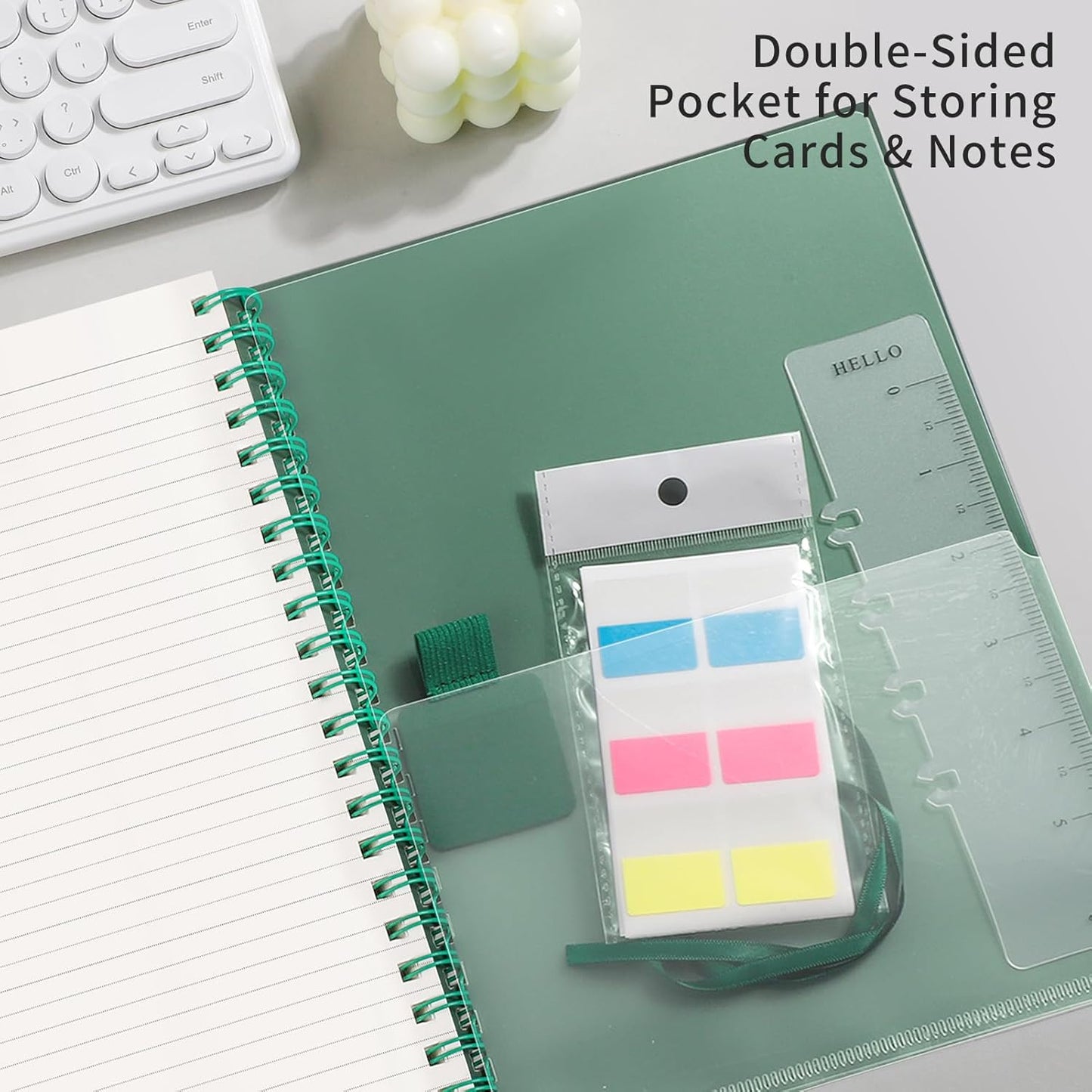 EMSHOI A5 Spiral Notebook College Ruled Lined Journal, Small 5.7" X 8.22", 300 Pages/150 Sheets, 100gsm Thick Paper, Waterproof Hardcover, for Office School Women Men Work Writing Notes, Blue
