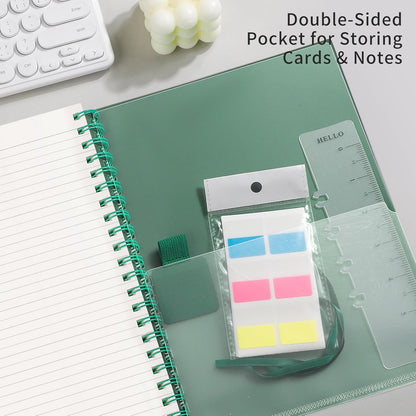 EMSHOI A5 Spiral Notebook College Ruled Lined Journal, Small 5.7" X 8.22", 300 Pages/150 Sheets, 100gsm Thick Paper, Waterproof Hardcover, for Office School Women Men Work Writing Notes, Blue