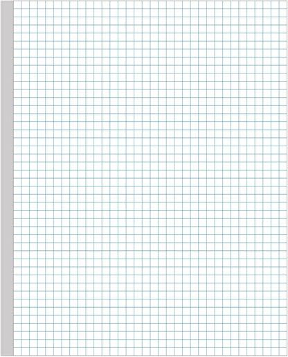 A4 TUL Discbound Grid Filler Paper - 11 Disc Graph Paper, Letter Size 100Sheets / 200Pages Loose-Leaf Paper, 100gsm White Paper, 8.5'' x 11''
