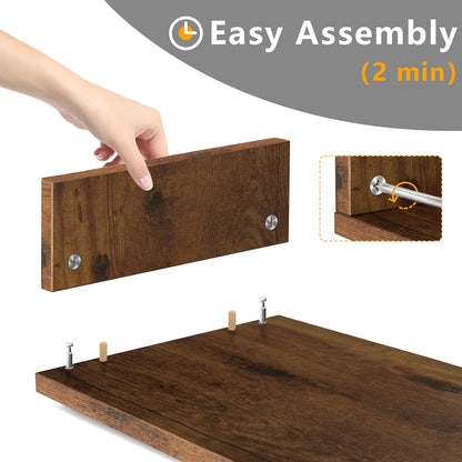 TAVR Dual Monitor Stand Riser Office Desktop Organizer Stand for 2 Monitors, Adjustable Length and Angle 3 Shelf, Extra Long Multifunctional Wooden Stand up to 43.3" fit Computer, Laptop, TV, Black