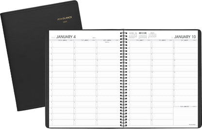 AT-A-GLANCE 2026 Appointment Book Planner, Weekly, 8-1/4" x 11", Large, Black (709500526)