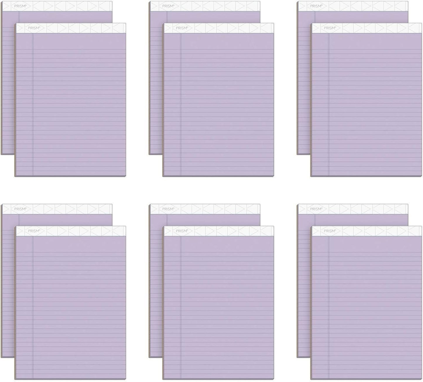 Tops Prism Writing Pads, 8-1/2" x 11-3/4", Legal Rule, Gray, Perforated, 50 Sheets, 12 Pack (63160)