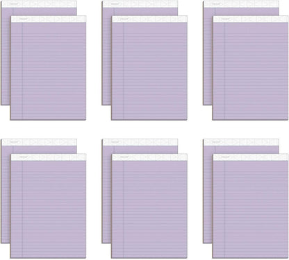 Tops Prism Writing Pads, 8-1/2" x 11-3/4", Legal Rule, Gray, Perforated, 50 Sheets, 12 Pack (63160)