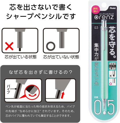Pentel Mechanical Pencil Orenz 0.2mm, Black Body (XPP502-A)