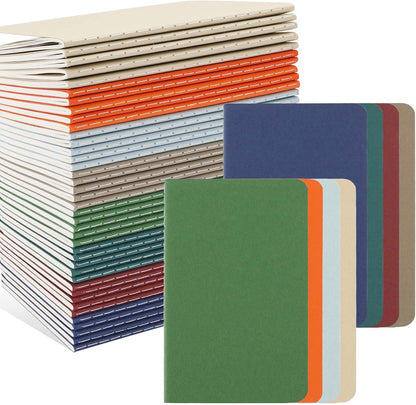 Oucaru 48PCS Pocket Notebook, 3.5" x 5.5", 8 Color, 52 Pages Blank Notebook Mini Notebook Journal, Small Notebook Memo Notepad for Students, Traveler, School Supplies