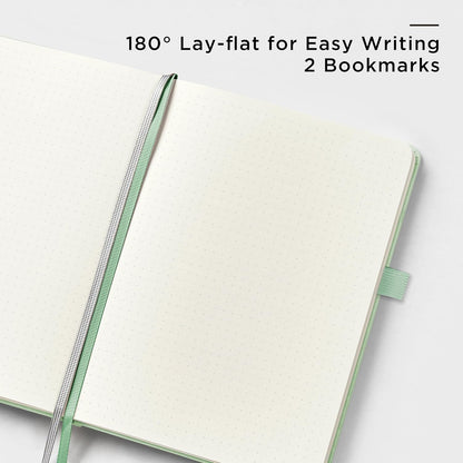 &And Per Se Lined Journal Notebook, 160 Pages, A5 5.7 x 8 inches College Ruled Thick Paper Notebook Journals for Writing, Hardcover Notebooks for Women Men Office School (1 Pack, Green) - Colors B