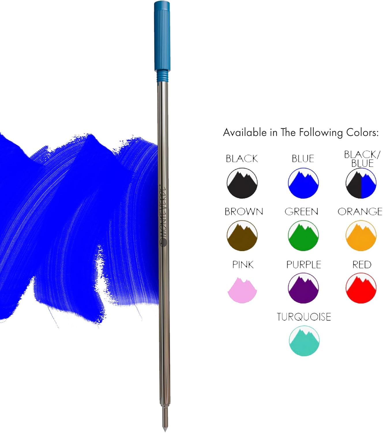 Monteverde USA Soft Ballpoint Refills to Fit Cross Pens, Medium Point, Green Ink, 2-Pack – Bold and Smooth Writing Solution