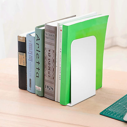 VFINE Bookends 3 Pairs, Black Metal Book Ends, Heavy Bookends for Shelves, Book Stopper for Heavy Books, Book Organizer for Home Office School Supplies