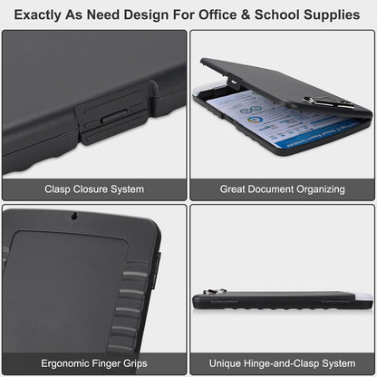 SFLHHDM Purple Clipboard, Clip Boards 8.5x11, Teacher Clipboards with Storage, Plastic Clipboard with Pen Holder, Clipboards Storage for Women Teachers Work, School & Office Supplies