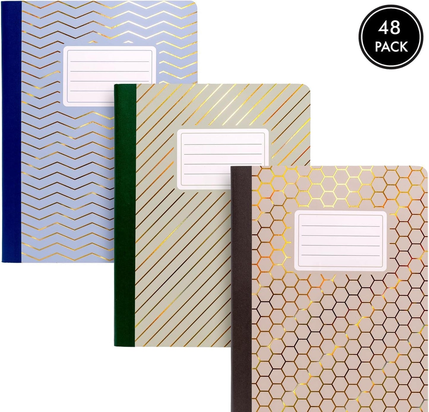 Pukka Pad, Composition Notebooks - 3 Pack of Journals Featuring 140 Pages of College Ruled 80GSM Paper with Sturdy Cover Stock - 9.75 x 7.5in - Bloom